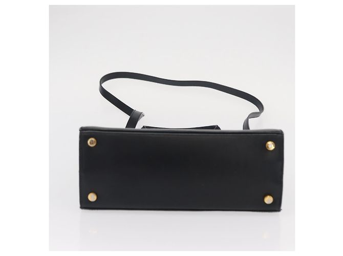 Borsa a mano in pelle Salvatore Ferragamo Vala 2 in 1 Blu Navy Oro Auth 156941 - vista 11
