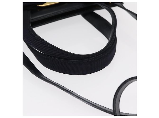 Borsa a mano in pelle Salvatore Ferragamo Vala 2 in 1 Blu Navy Oro Auth 156941 - vista 7