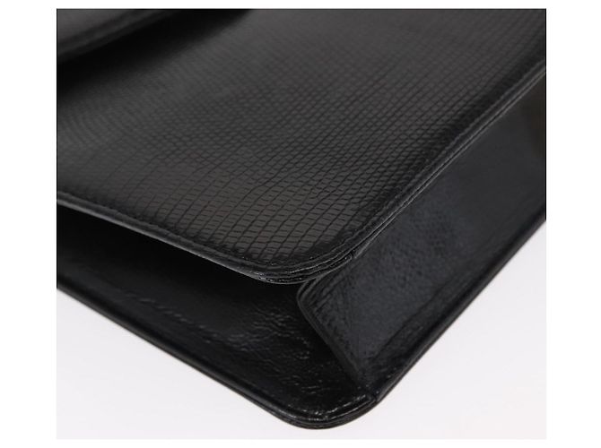 SAINT LAURENT Borsa a Spalla in Pelle Nera Dorata Auth 151813 Nero D'oro - vista 10