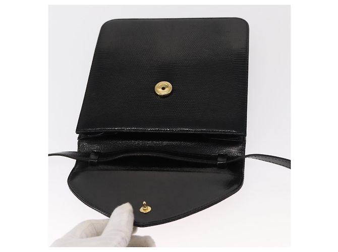 SAINT LAURENT Borsa a Spalla in Pelle Nera Dorata Auth 151813 Nero D'oro - vista 14