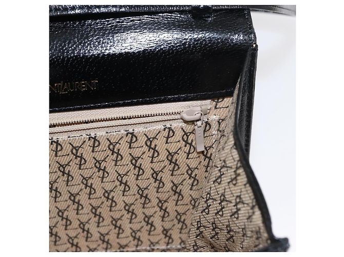 SAINT LAURENT Borsa a Spalla in Pelle Nera Dorata Auth 151813 Nero D'oro - vista 19