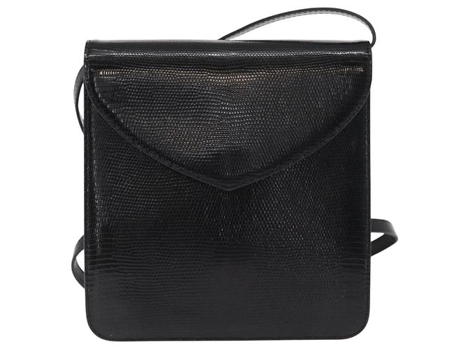 SAINT LAURENT Borsa a Spalla in Pelle Nera Dorata Auth 151813 Nero D'oro - vista 2