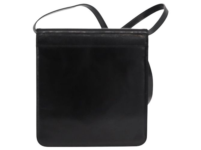 SAINT LAURENT Borsa a Spalla in Pelle Nera Dorata Auth 151813 Nero D'oro - vista 3