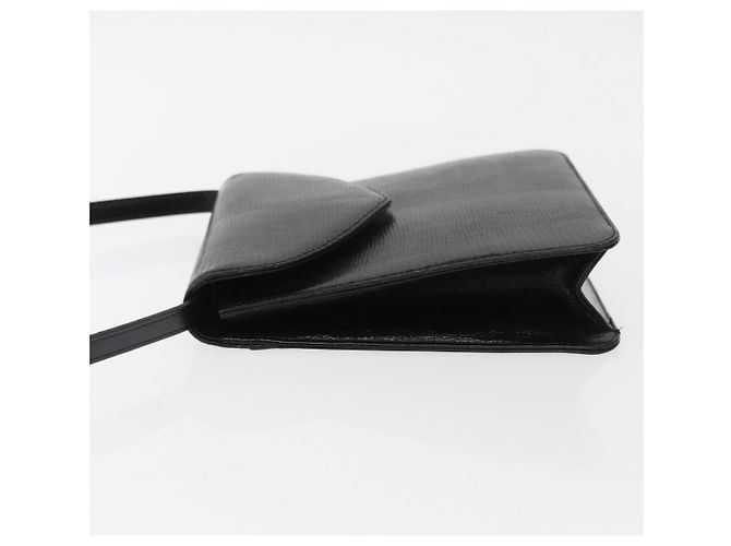 SAINT LAURENT Borsa a Spalla in Pelle Nera Dorata Auth 151813 Nero D'oro - vista 5