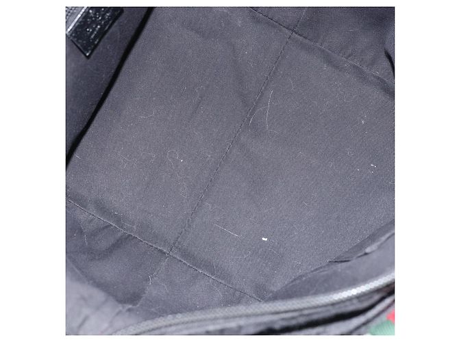 Borsa Gucci GG Canvas Web Sherry Line Nera Rossa Verde Auth 156833 Nero Rosso - vista 17