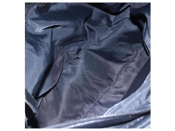 Céline Borsa Tote CELINE in nylon e pelle nera dorata Auth 145474 Nero D'oro - vista 11
