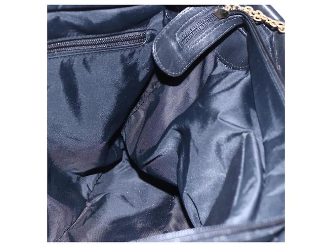 Céline Borsa Tote CELINE in nylon e pelle nera dorata Auth 145474 Nero D'oro - vista 18