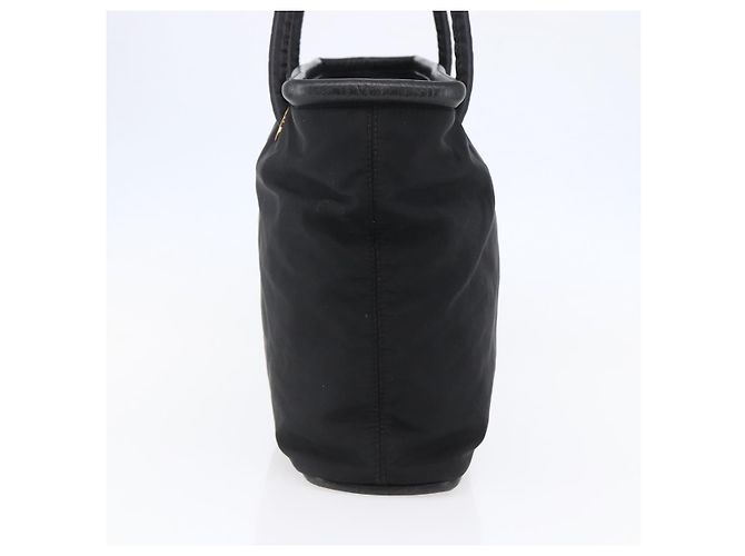 Céline Borsa Tote CELINE in nylon e pelle nera dorata Auth 145474 Nero D'oro - vista 3