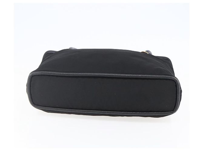 Céline Borsa Tote CELINE in nylon e pelle nera dorata Auth 145474 Nero D'oro - vista 5