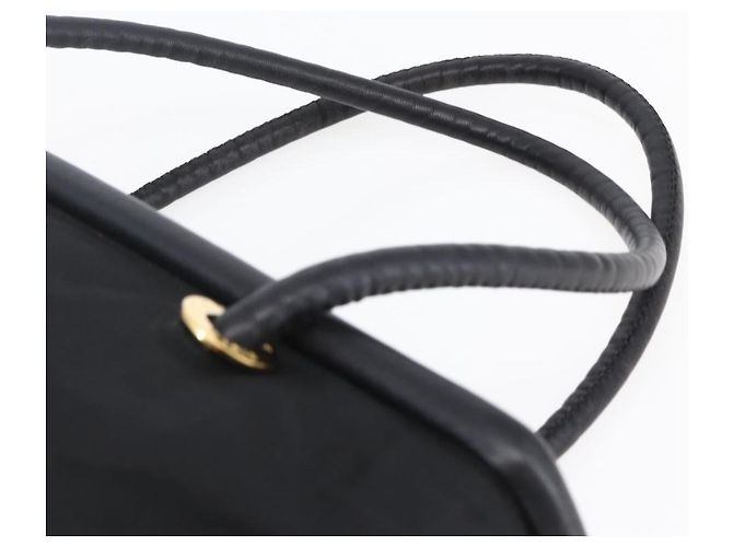 Céline Borsa Tote CELINE in nylon e pelle nera dorata Auth 145474 Nero D'oro - vista 8