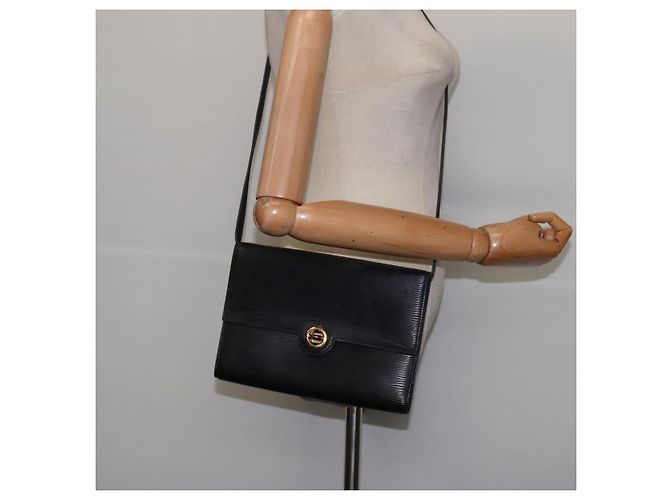 LOUIS VUITTON Epi Pochette Arche Borsa a Spalla Nera M52572 LV Auth 144945 Nero - vista 22