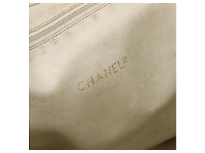 Bolsa de Ombro CHANEL em Lona Preta Dourada CC Auth 156515 Preto Dourado - vista 14