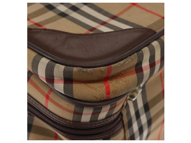 Autre Marque Borsa da viaggio Burberrys Nova Check in tela 2 vie beige Auth ka657 - vista 13
