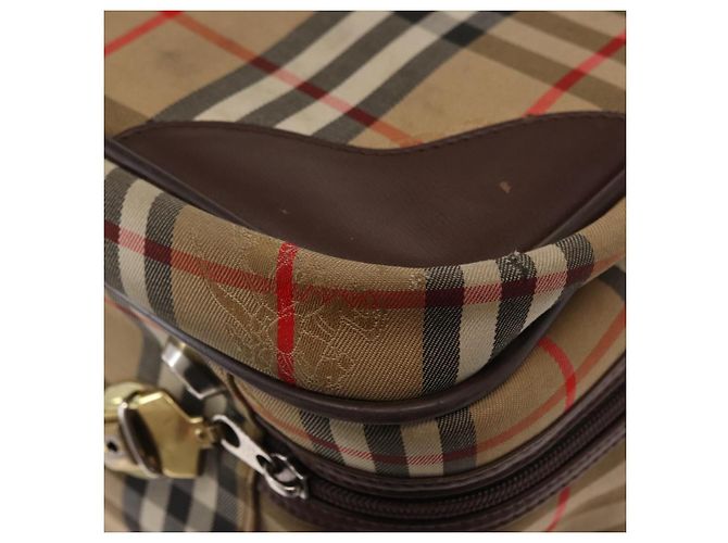 Autre Marque Borsa da viaggio Burberrys Nova Check in tela 2 vie beige Auth ka657 - vista 14