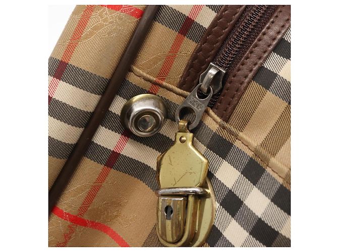 Autre Marque Borsa da viaggio Burberrys Nova Check in tela 2 vie beige Auth ka657 - vista 17