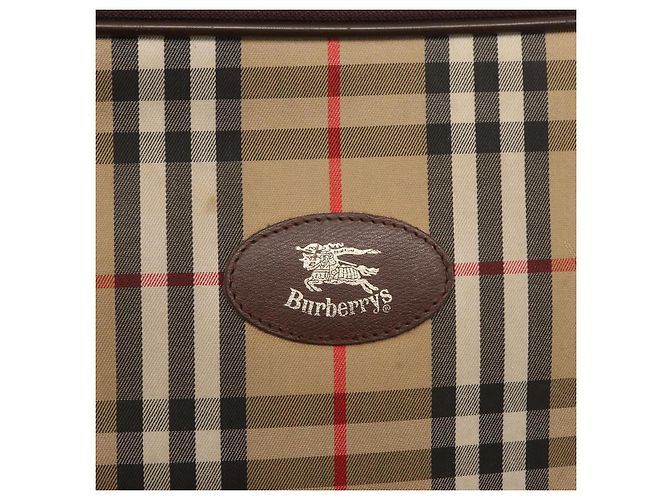 Autre Marque Borsa da viaggio Burberrys Nova Check in tela 2 vie beige Auth ka657 - vista 19