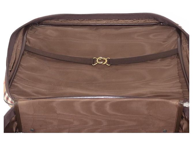 Autre Marque Borsa da viaggio Burberrys Nova Check in tela 2 vie beige Auth ka657 - vista 20