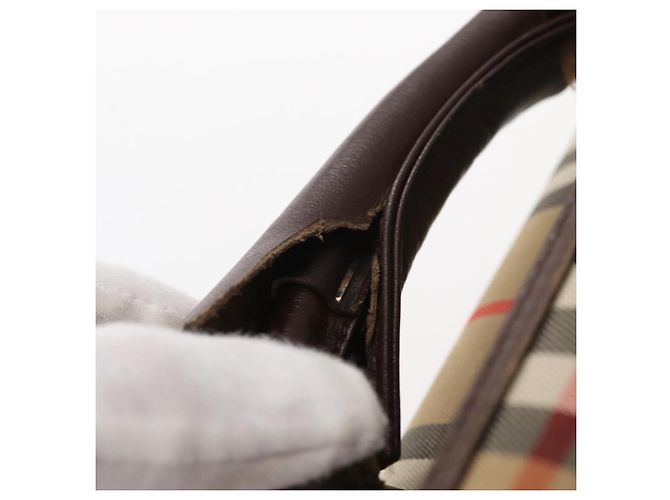 Autre Marque Borsa da viaggio Burberrys Nova Check in tela 2 vie beige Auth ka657 - vista 9