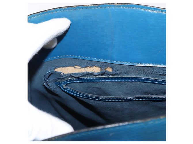 LOUIS VUITTON Bolsa de Ombro Epi Cluny Azul M52255 LV Auth 155917 - vista 11