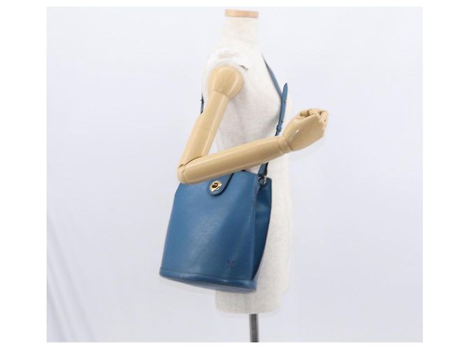 LOUIS VUITTON Bolsa de Ombro Epi Cluny Azul M52255 LV Auth 155917 - vista 23