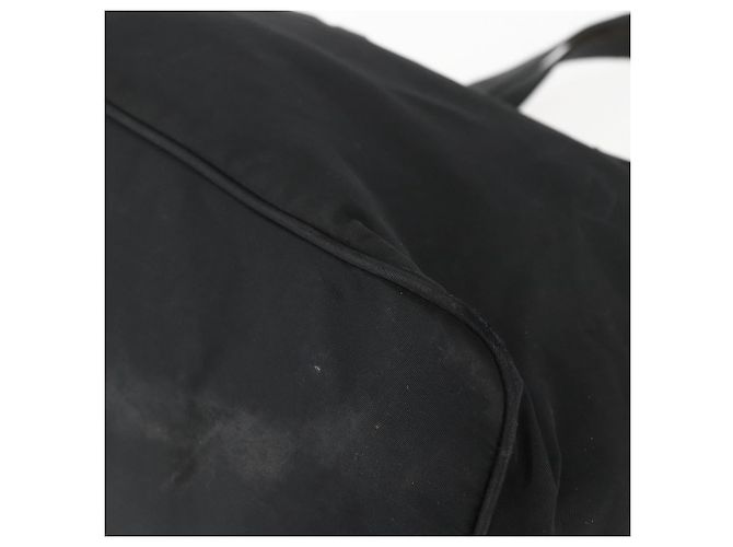 Prada Tote Bag aus schwarzem Nylon mit Silber authentisch 156932 - Ansicht 10