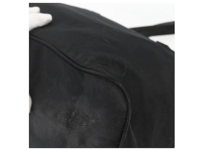 Prada Tote Bag aus schwarzem Nylon mit Silber authentisch 156932 - Ansicht 12