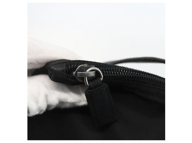 Prada Tote Bag aus schwarzem Nylon mit Silber authentisch 156932 - Ansicht 15
