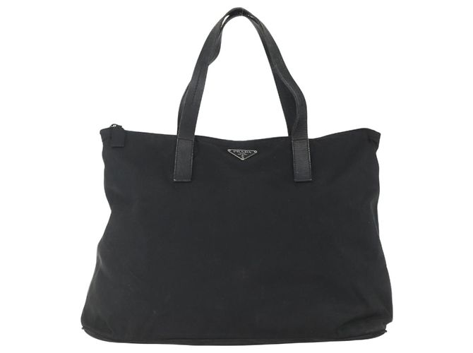 Prada Tote Bag aus schwarzem Nylon mit Silber authentisch 156932 - Ansicht 2