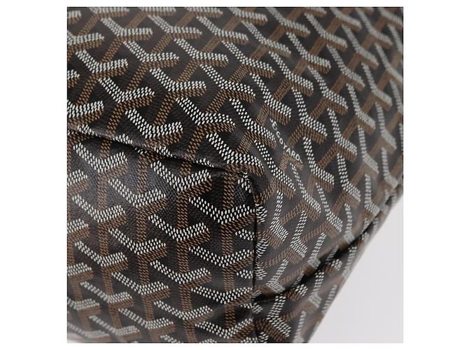 GOYARD Herringbone Saint Louis PM Tote Bag aus PVC Schwarz Auth BA9007SM - Ansicht 11