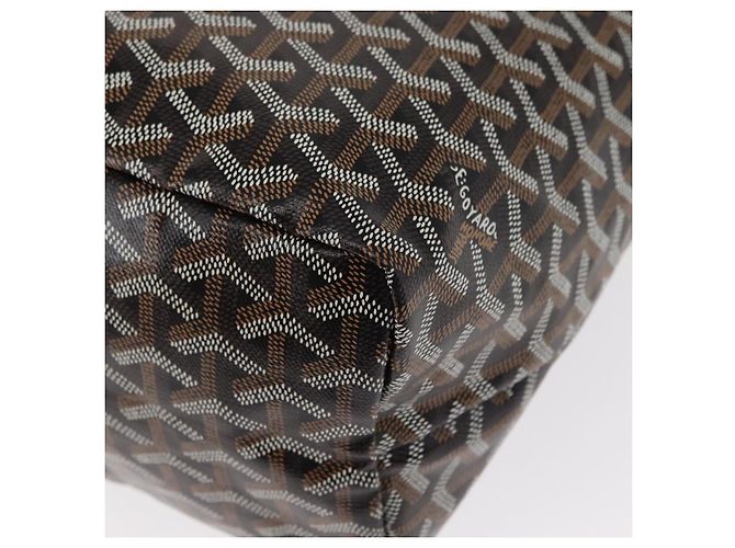 GOYARD Herringbone Saint Louis PM Tote Bag aus PVC Schwarz Auth BA9007SM - Ansicht 13
