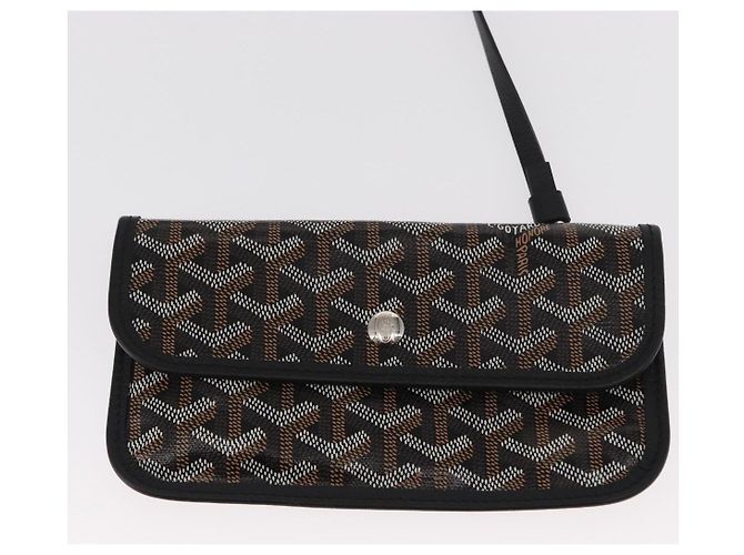 GOYARD Herringbone Saint Louis PM Tote Bag aus PVC Schwarz Auth BA9007SM - Ansicht 17