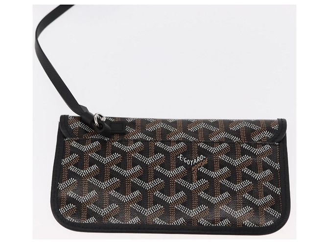 GOYARD Herringbone Saint Louis PM Tote Bag aus PVC Schwarz Auth BA9007SM - Ansicht 18