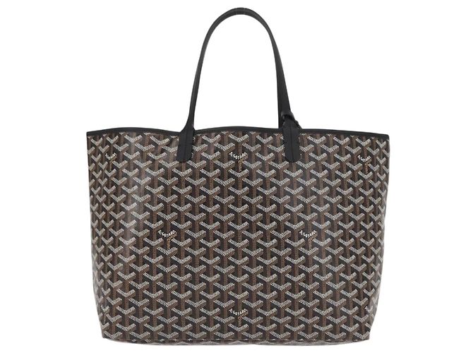 GOYARD Herringbone Saint Louis PM Tote Bag aus PVC Schwarz Auth BA9007SM - Ansicht 2