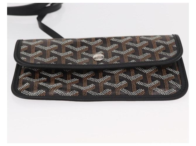 GOYARD Herringbone Saint Louis PM Tote Bag aus PVC Schwarz Auth BA9007SM - Ansicht 21