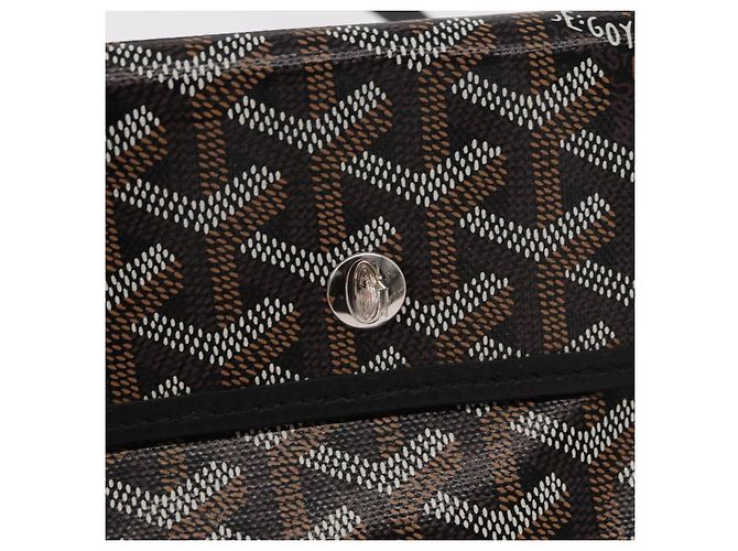GOYARD Herringbone Saint Louis PM Tote Bag aus PVC Schwarz Auth BA9007SM - Ansicht 23