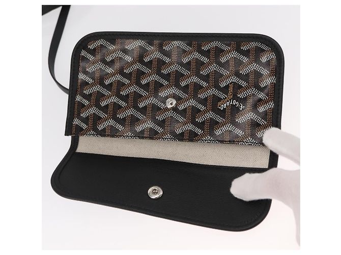 GOYARD Herringbone Saint Louis PM Tote Bag aus PVC Schwarz Auth BA9007SM - Ansicht 24
