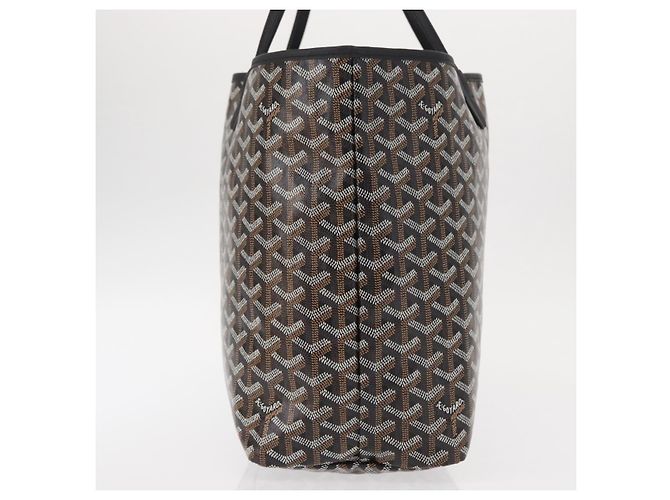 GOYARD Herringbone Saint Louis PM Tote Bag aus PVC Schwarz Auth BA9007SM - Ansicht 5
