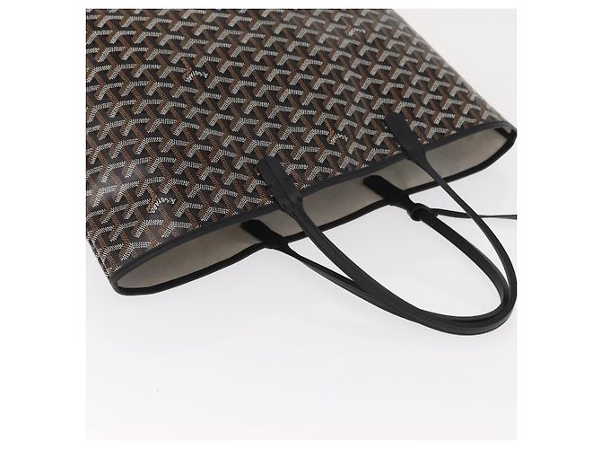 GOYARD Herringbone Saint Louis PM Tote Bag aus PVC Schwarz Auth BA9007SM - Ansicht 6