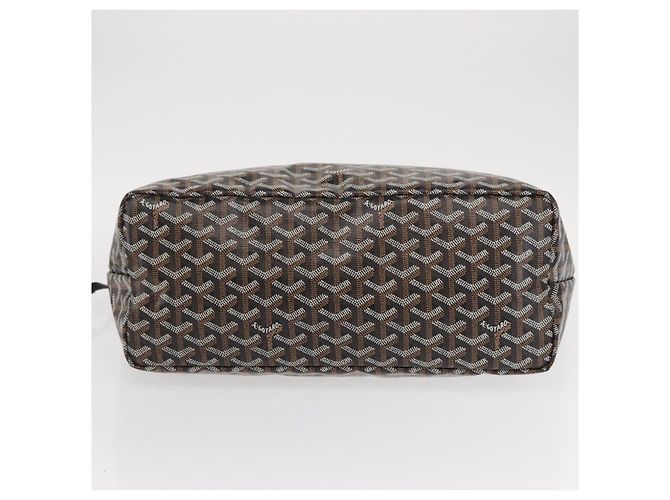GOYARD Herringbone Saint Louis PM Tote Bag aus PVC Schwarz Auth BA9007SM - Ansicht 9