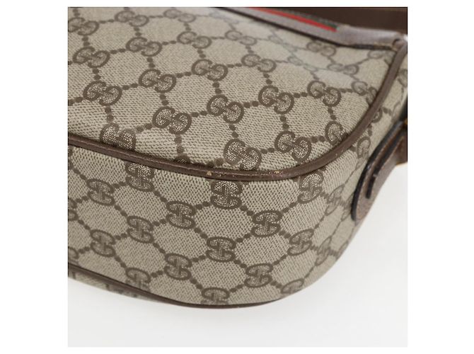 Borsa Sherry Line GG Supreme Web di GUCCI in PVC beige e oro 001 123 0918 Auth 155926 D'oro - Ansicht 10