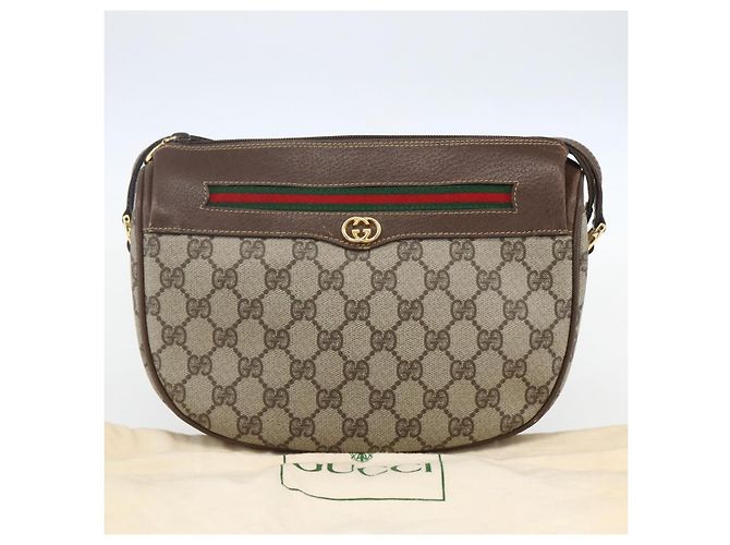 Borsa Sherry Line GG Supreme Web di GUCCI in PVC beige e oro 001 123 0918 Auth 155926 D'oro - Ansicht 24