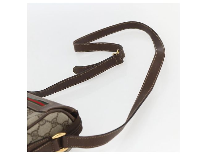 Borsa Sherry Line GG Supreme Web di GUCCI in PVC beige e oro 001 123 0918 Auth 155926 D'oro - Ansicht 8