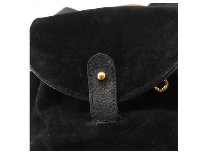 Zaino in Pelle Gucci Bamboo Nero Oro 003 2058 0030 Auth 156278 - vista 18