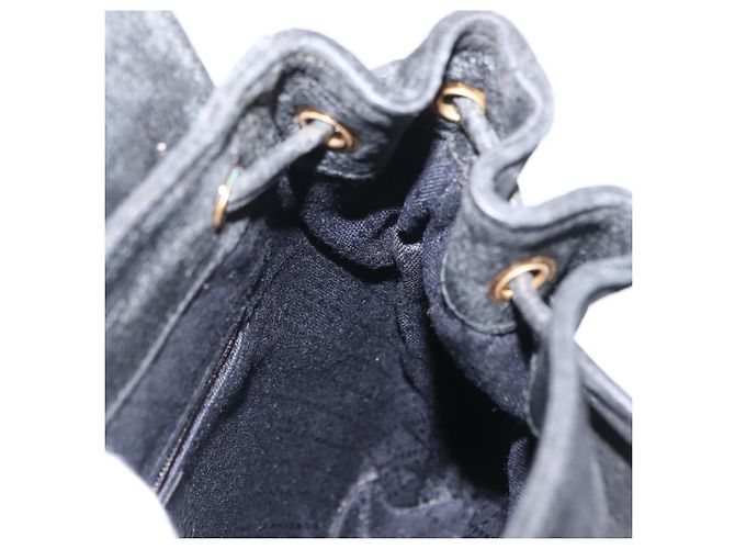 Zaino in Pelle Gucci Bamboo Nero Oro 003 2058 0030 Auth 156278 - vista 23