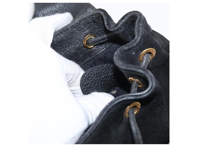 Zaino in Pelle Gucci Bamboo Nero Oro 003 2058 0030 Auth 156278 - vista 27