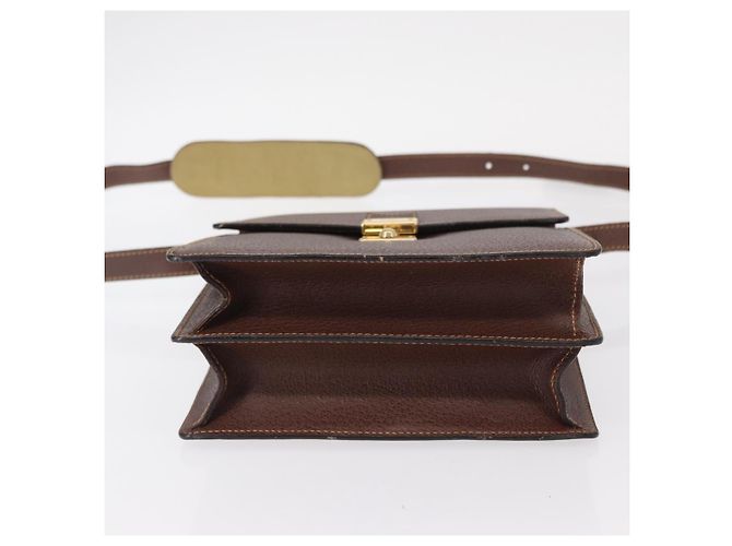 Borsa a Spalla in Pelle Gucci Oro Marrone Auth 155188 D'oro - vista 11