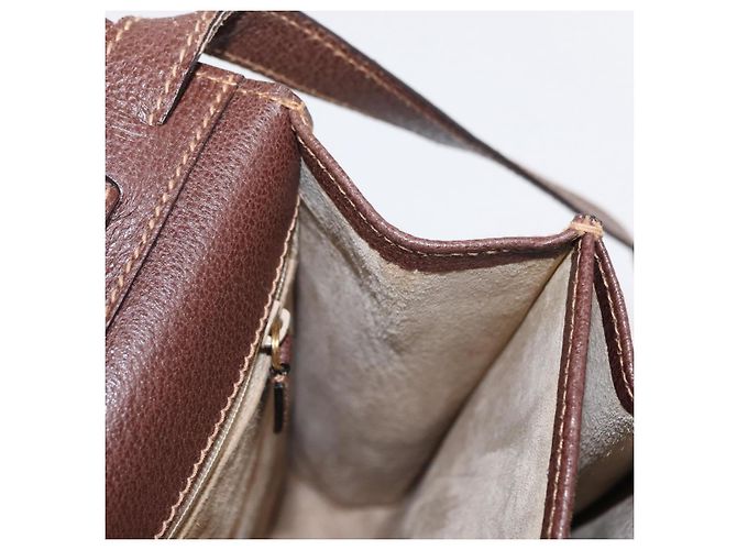 Borsa a Spalla in Pelle Gucci Oro Marrone Auth 155188 D'oro - vista 21