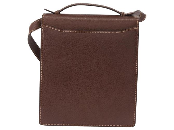 Borsa a Spalla in Pelle Gucci Oro Marrone Auth 155188 D'oro - vista 3
