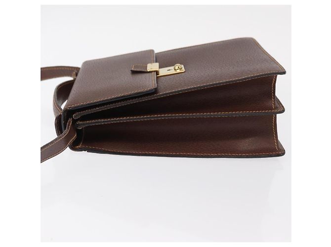 Borsa a Spalla in Pelle Gucci Oro Marrone Auth 155188 D'oro - vista 5