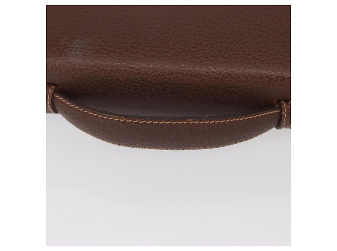 Borsa a Spalla in Pelle Gucci Oro Marrone Auth 155188 D'oro - vista 7